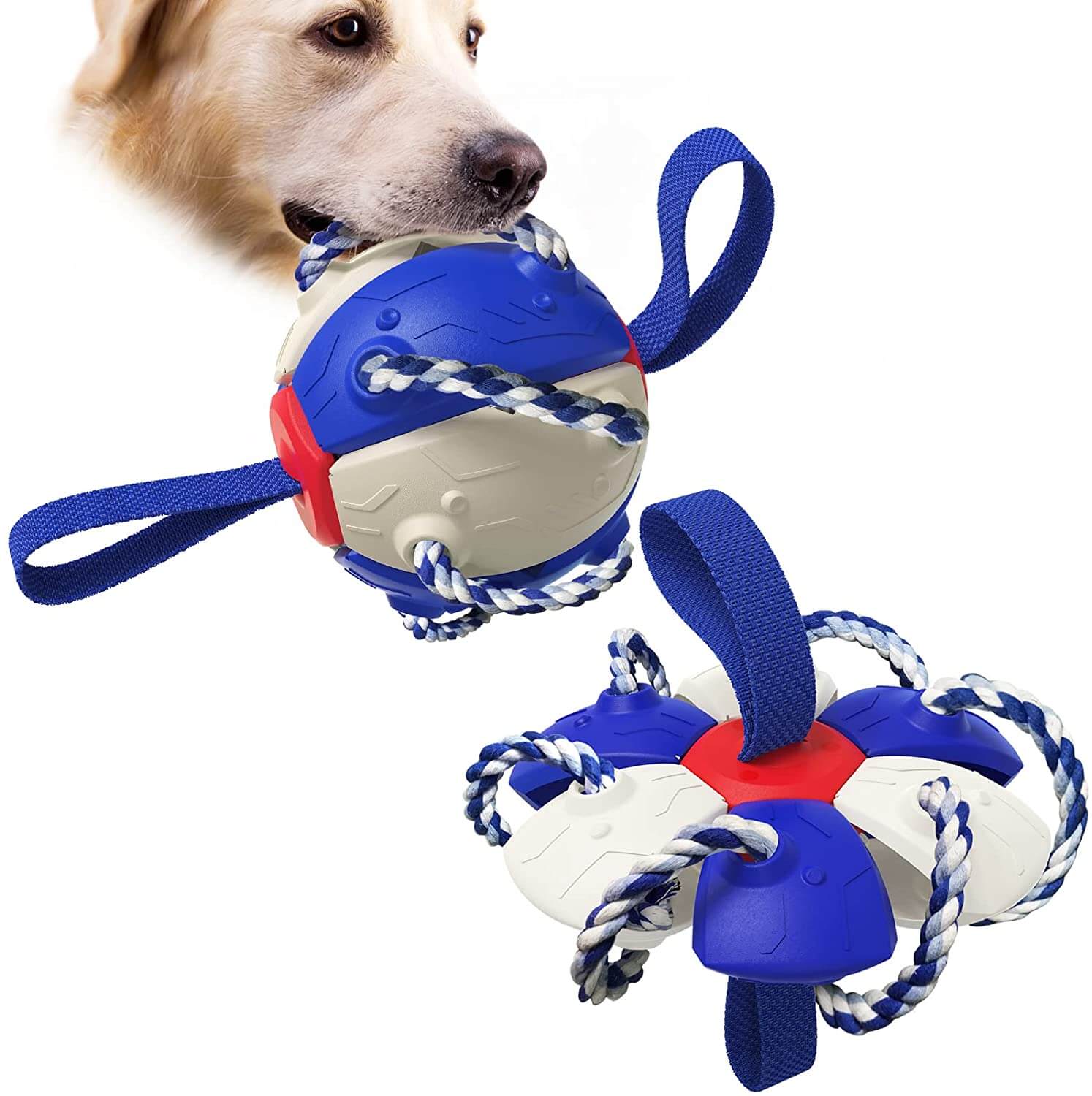 Dog Toys Ball with Chew Ropes,Pet Chew Ball Interactive Dog Toys