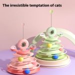 4 Levels Cat Toy Tower Turntable Roller Balls Toys Interactive Intelligence Pets Toys - Image 2