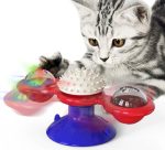 Cat Entertainment Set- Interactive Rotating Disk, Feather Teasers, Tumbler