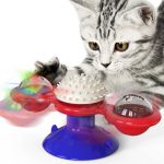 Cat Entertainment Set- Interactive Rotating Disk, Feather Teasers, Tumbler
