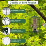 1Pc Outdoor Wild Bird Feeder Squirrel-Proof Chew-Proof Metal Hanging - Image 2
