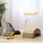 PawHut Cat Scratching Board, 4 Pack Cat Scratcher For Indoor Cats - Image 7