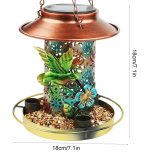Solar Bird Feeder For Outdoors Hanging, Metal Wild Bird Feeder For Cardinals - Image 3