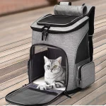Breathable Pet Cat Carrier Backpack Foldable Pet Carrier Transport Travel Bag Expandable