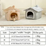 Foldable Pet House Removable Washable Cat House cave Sofa - Image 2