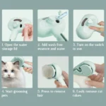 Pet Steam Massage Brush Safe Round Head Soft Teeth Spray Hair Removal - Image 6