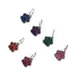 Cat Dog Paw Print Dog Cat Tags Personalized Exquisite Pet Glitter Pendant Anti-Lost with Hook Pet Collar Tag Pendant Cats - Image 2