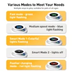 2 in 1 Smart Cat Toys Automatic Feather Fun Ball Toy, 5 Modes Electronic Interactive - Image 3