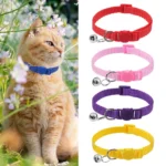 Cat Collar with Bell Soft Safety Buckl Cat Collar Quick Release Cat Collars Adjustable Nylon Pet Collar for Cats Puppy